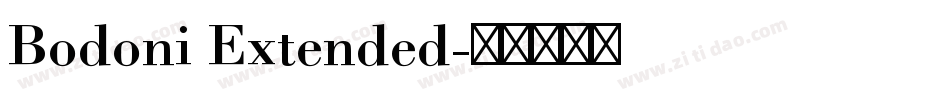 Bodoni Extended字体转换